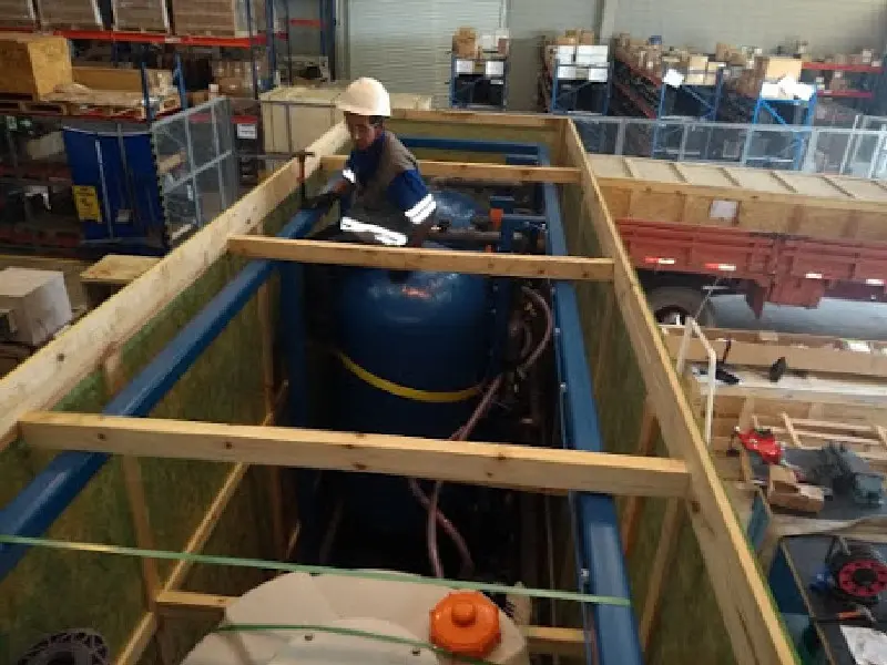 Embalagens para exportação de equipamentos